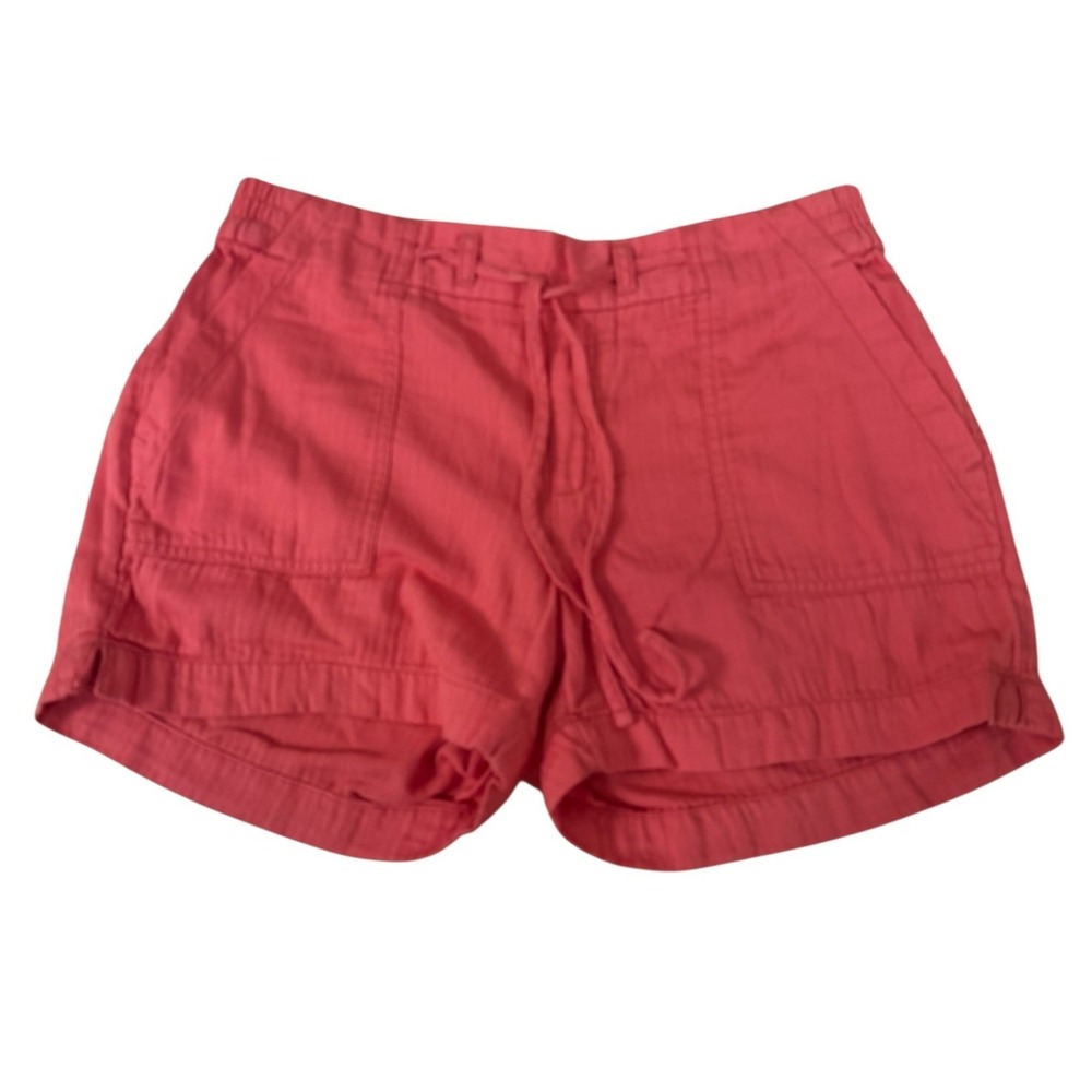 Old Navy Womens Coral Pink Herringbone Shorts Medium NWT 100% Cotton